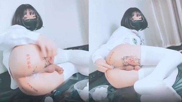 伪娘白丝产卵硅胶.球塞菊花流出浓厚精液